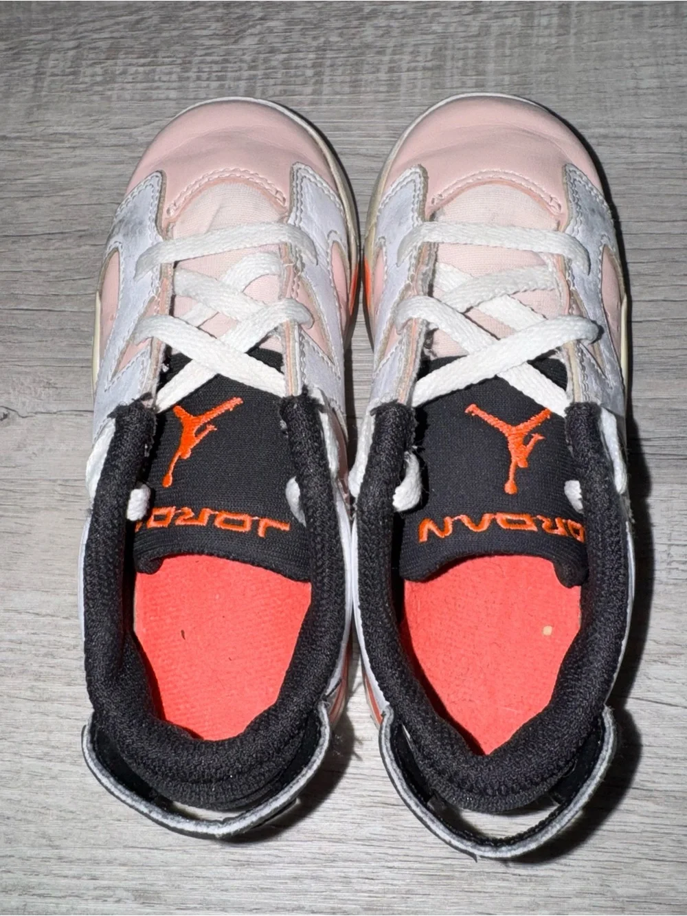 Nike Air Jordan Retro 6 Low Atmosphere Pink/Orange Toddler Size 9C DV3529-102